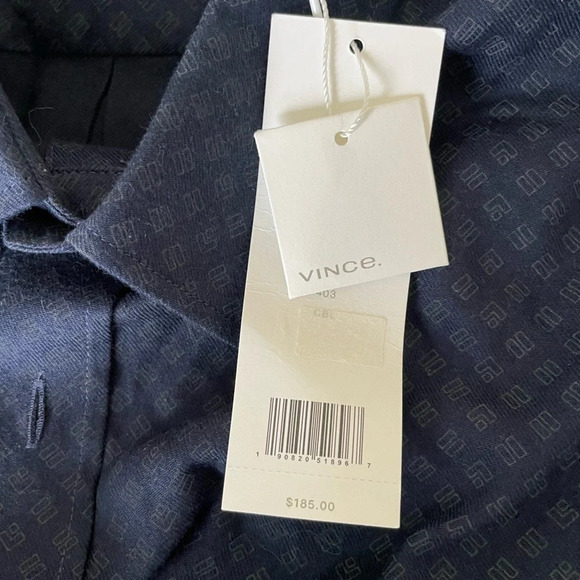 Vince blue printed button down shirt - Picture 5 of 7